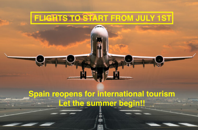 FLIGHTS TO SPAIN TO START JULY 1st! - SUMMER 2020 IS HERE