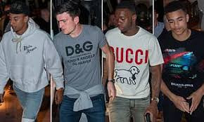Manchester United stars take a break from training and head for a night out in Marbella
